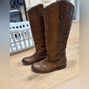 Frye Tan Leather Riding Boots